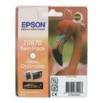 Afbeelding van Epson T0870 inktcartridge gloss optimizer 2 stuks (origineel) | EPSTT087040