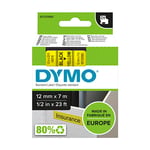 Afbeelding van DYMO S0720580 / 45018 tape zwart op geel 12mm (origineel) | 45018