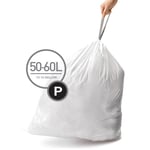 Afbeelding van Simplehuman vuilniszakken | met trekband | code P | 50-60 liter | 20 stuks | SI699NA3269