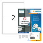 Afbeelding van Herma 10314 verwijderbare etiketten | A4 | 199,6 x 143,5 mm | wit | 200 etiketten | HER10314