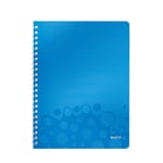Afbeelding van Leitz collegeblok 4637 WOW | A4 | gelinieerd | blauw metallic | 80gr. | 80 vel | LEI46370036