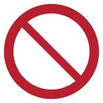 Afbeelding van Djois waarschuwingsbord algemeen verbod | kunststof | rood/wit | 200 mm | DJO7540002