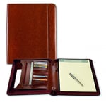 Afbeelding van Brepols 385433060300 Palermo luxe schrijfmap | A4 | bruin | BRE3.854.3306.03.0.0