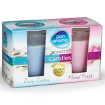 Afbeelding van Pan Aroma Mixed Pack Geurkaarsenset | Floral Fresh & Pure Cotton | 2 stuks | QC-PAN-04254