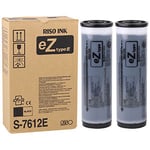 Afbeelding van Riso S-7612E inktcartridge zwart 2 stuks (origineel) | RISS7612E