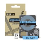 Afbeelding van Epson LK-4LBJ matte tape zwart op blauw 12 mm (origineel) | EPSLK-4LBJ