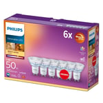Afbeelding van Philips GU10 LED-spot | 3.8W (50W) | WarmGlow | 6 stuks | PHILPH00939