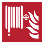 Afbeelding van Djois waarschuwingsbord brandhaspel | kunststof | rood/wit | 200 x 200 mm | DJO7520005