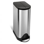 Afbeelding van Simplehuman open afvalbak | Code H | zilver/zwart | 30 liter | SI699NA7113