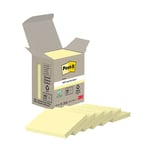 Afbeelding van 3M gerecyclede Post-it notes | 38 x 51 mm | geel | 6 stuks | 3M653-1B