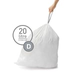 Afbeelding van Simplehuman vuilniszakken | met trekband | code D | 20 liter | 30 stuks | SI699NA3146