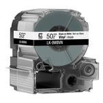 Afbeelding van Epson LK-9WBVN tape zwart op wit 50 mm (origineel) | EPSC53S659004