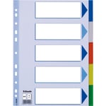 Afbeelding van Esselte 15259 A4 tabbladen | gekleurd plastic | 5 tabs | 11-gaats | ESS15259