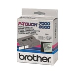 Afbeelding van Brother TX-M51 tape mat zwart op transparant 24mm (origineel) | BROTXM51