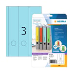 Afbeelding van Herma 5138 printbare rugetiketten | zelfklevend | A4 | 61 x 297 mm | blauw | 60 etiketten | HER5138