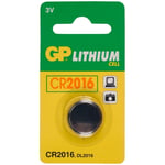 Afbeelding van GP knoopcel batterij CR2016 | lithium | 1 stuk | GPGPCR2016