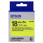 Afbeelding van Epson LK-5YBF tape zwart op fluorescerend geel 18mm (origineel) | EPSLK-5YBF
