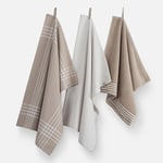 Afbeelding van Walra Doekenset | Set 3 stuks | Taupe en Wit | WA999NA7161