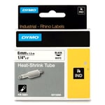 Afbeelding van DYMO S0718260 / 18051 IND Rhino tape krimpkous zwart op wit 6mm (origineel) | 18051