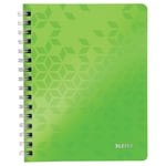 Afbeelding van Leitz 4639 WOW collegeblok | A5 | polypropyleen | gelinieerd | groen | 2-gaats | 80 vel | LEI46390054