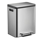 Afbeelding van EKO EcoCasa vuilnisbak | RVS | mat RVS | 15 + 15 liter | EKOVB912831