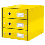 Afbeelding van Leitz 60480016 WOW ladeblok | PP gelamineerd hardboard | geel | 3 laden | LEI60480016
