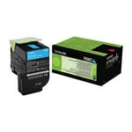 Afbeelding van Lexmark 70C20C0 nr. 702C toner cartridge cyaan (origineel) | LEX70C20C0