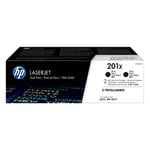 Afbeelding van HP 201X (CF400XD) toner cartridge zwart hoge capaciteit 2 stuks (origineel) | HPCF400XD