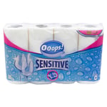 Afbeelding van Ooops! Keukenrol | Sensitive | 2-laags | 4 rollen | 50 vel | OO788NA1326