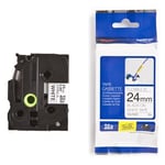 Afbeelding van Brother TZe-FX251 flexi ID tape zwart op wit 24mm x 8m (origineel) | BROTZe-FX251