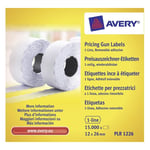 Afbeelding van Avery Zweckform PLR1226 prijstangetiketten | wit | verwijderbaar | 26 x 12 mm | 15.000 etiketten | AVEPRL-1226