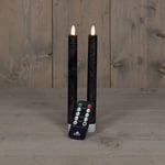 Afbeelding van Anna Collection Led Dinerkaars | 23 cm | zwart | 3D vlam | 2 stuks | AN861NA5579
