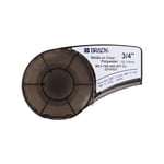 Afbeelding van Brady M21-750-430-WT-CL tape polyester | wit op transparant | 19,1mm x 6,40m | BRAM21-750-430-WT-CL