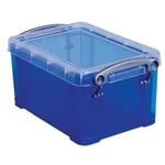 Afbeelding van Really Useful Box opbergdoos | polypropyleen | transparant blauw | 0.7 liter | UB07LCB