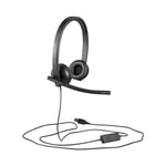 Afbeelding van Logitech H570e stereo bekabelde headset | USB | zwart | LOG981-000575