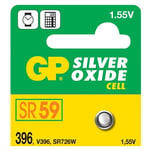 Afbeelding van GP knoopcel batterij SR59 | GP396 | zilveroxide | 1 stuk | GPGP396