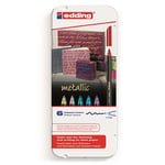 Afbeelding van Edding 1200 metallic viltstiften | metalen doos | 6 stuks | EDD4-1200-6