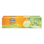 Afbeelding van Swirl Biofoil vuilniszakken met handvatten | Composteerbaar | 10 liter | 10 stuks | SWI1232378