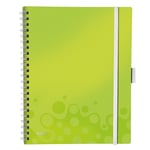 Afbeelding van Leitz spiraalblok 4645 Wow Be Mobile Book | A4 | geruit | groen metallic | 80gr. | 80 vel | LEI46450064