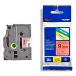 Afbeelding van Brother TZe-421 tape zwart op rood 9mm x 8m (origineel) | BROTZE421