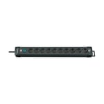 Afbeelding van Brennenstuhl 1951100100 Premium-Line stekkerdoos | 10 stopcontacten | met schakelaar | 3 meter | zwart | BRE1951100100