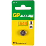 Afbeelding van GP knoopcel batterij LR44 | A76 | alkaline | 1 stuk | GPGPA76