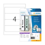Afbeelding van Herma 5123 printbare rugetiketten | zelfklevend | A4 | 59 x 192 mm wit | 100 etiketten | HER5123