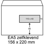 Afbeelding van Raadhuis dienstenvelop | zelfklevend | EA5 | venster rechts | 156mm x 220mm | 500 stuks | RAARD-202550