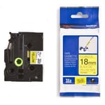 Afbeelding van Brother TZe-FX641 flexi ID tape zwart op geel 18mm x 8m (origineel) | BROTZe-FX641
