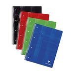 Afbeelding van Clairefontaine collegeblok assorti | A4+ | gelinieerd | 90gr. | 80 vel | 5 stuks | CLA8256C