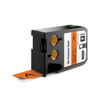 Afbeelding van DYMO 1868768 XTL tape vinyl zwart op oranje 24mm (origineel) | DYM1868768