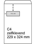 Afbeelding van Raadhuis akte envelop | zelfklevend | C4 | venster links | 229mm x 324mm | 250 stuks | RAARD-303590