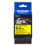 Afbeelding van Brother HSe-621E krimpkous tape zwart op geel | 9 mm x 1,5 m (origineel) | BROHSE-621E