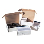 Afbeelding van Raadhuis postpakketdoos bedrukt | karton | wit | 5 stuks | RAARD-351124-5